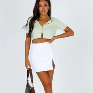 Lioness White Denim Skirt - THE LOLA MINI SKIRT WHITE